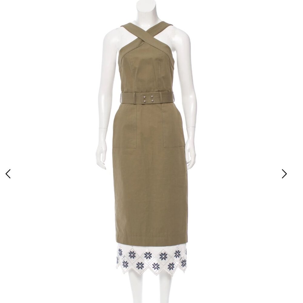 Suno Embroidered Sheath Dress